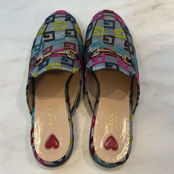 Gucci Lurex Princetown metallic GG Mules! - Picture 5 of 12